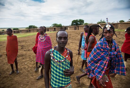 Maasai village in Kenya