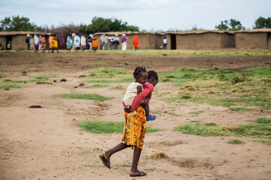 Maasai village in Kenya