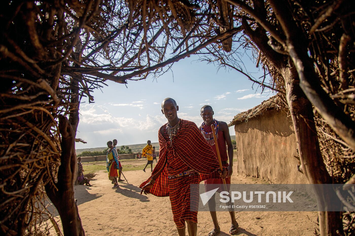 Maasai village in Kenya