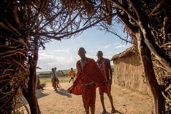 Maasai village in Kenya
