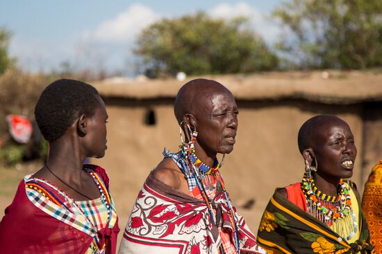 Maasai village in Kenya