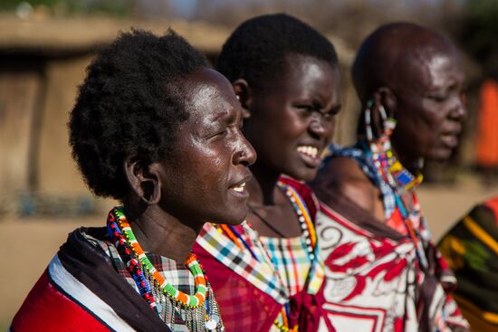 Maasai village in Kenya