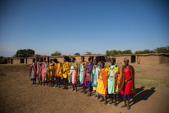 Maasai village in Kenya