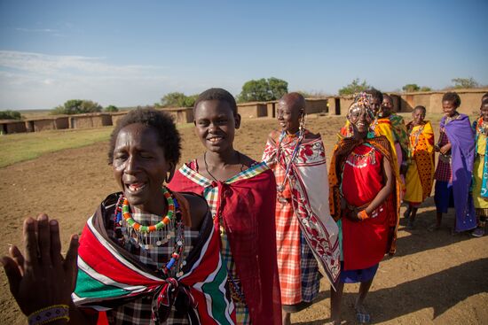 Maasai village in Kenya