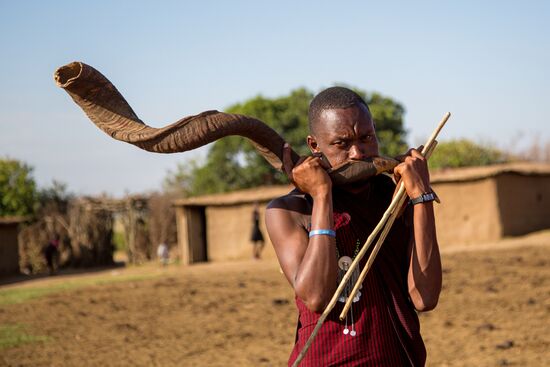 Maasai village in Kenya