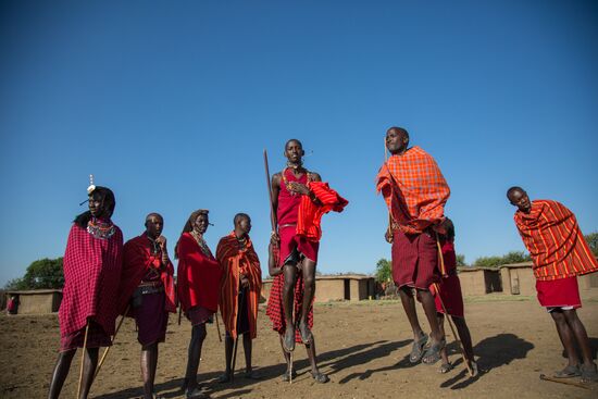 Maasai village in Kenya