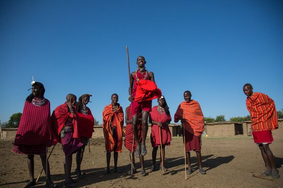 Maasai village in Kenya