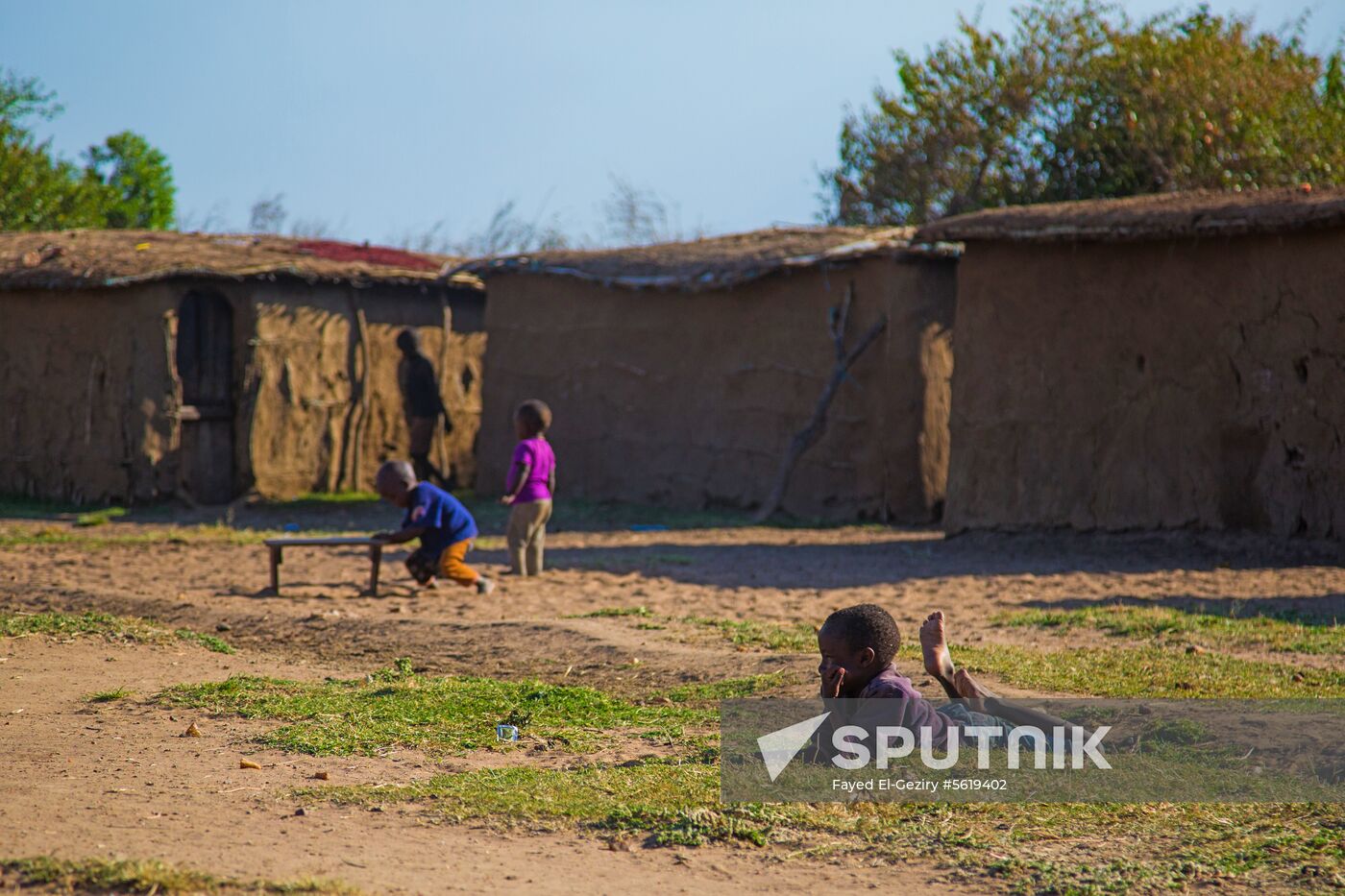 Maasai village in Kenya