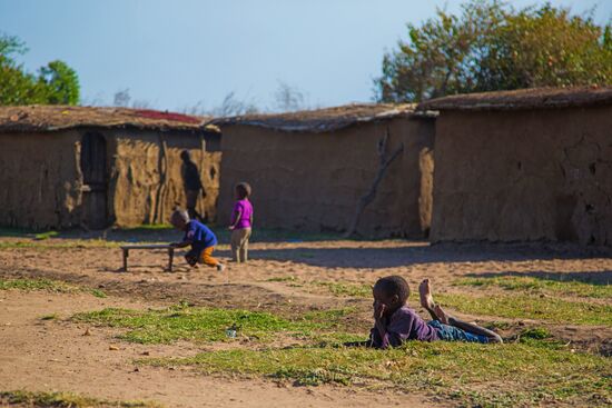 Maasai village in Kenya