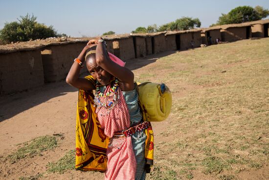Maasai village in Kenya