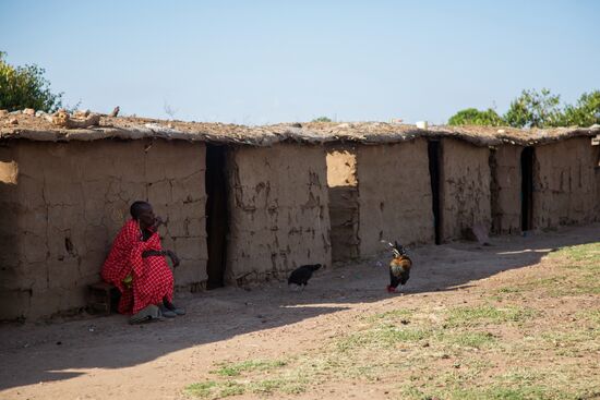 Maasai village in Kenya