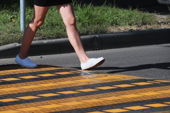 First raised pedestrian crossing installed in Moscow