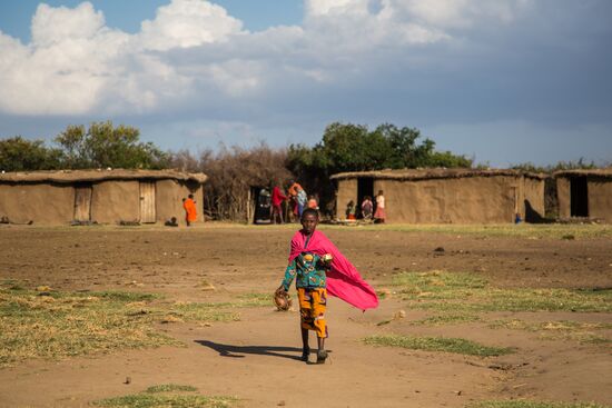 Maasai village in Kenya