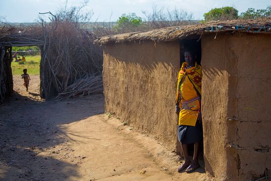 Maasai village in Kenya