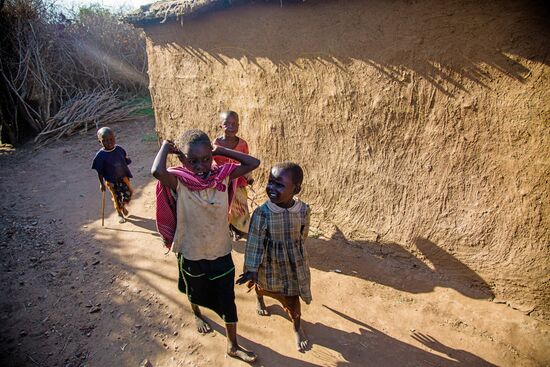 Maasai village in Kenya