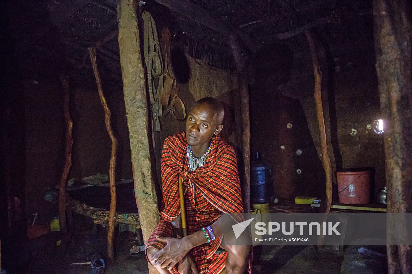 Maasai village in Kenya