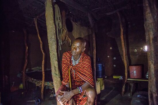 Maasai village in Kenya