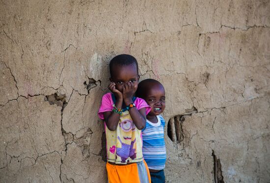 Maasai village in Kenya