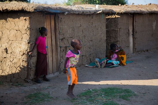 Maasai village in Kenya