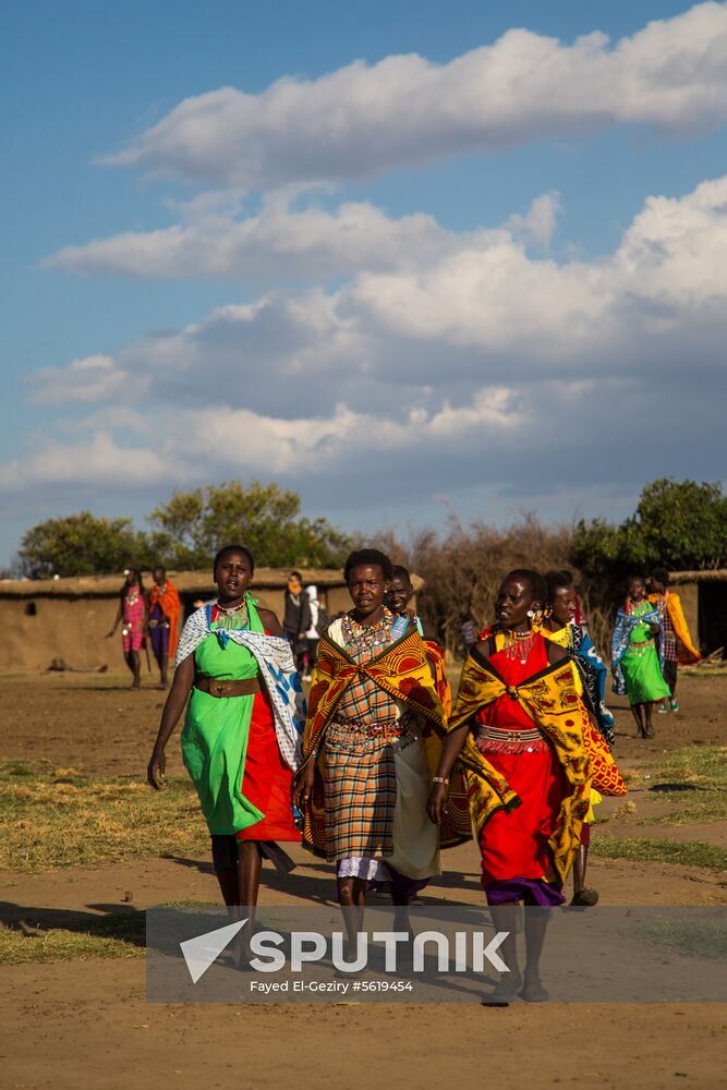 Maasai village in Kenya