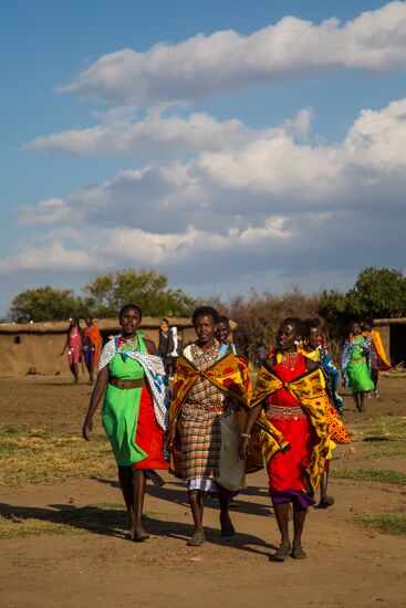 Maasai village in Kenya