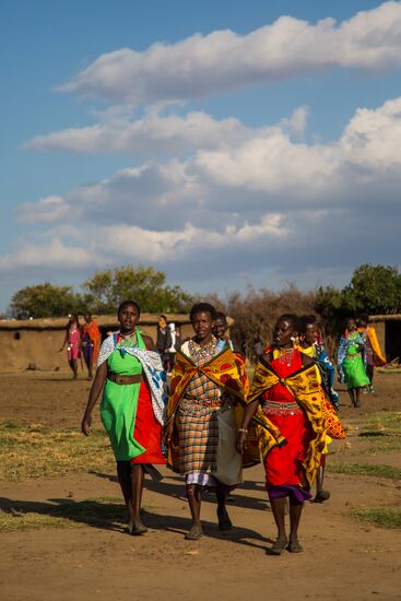 Maasai village in Kenya