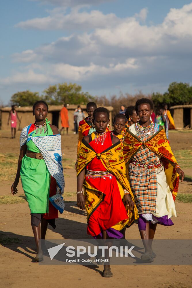 Maasai village in Kenya