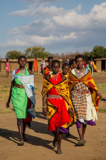 Maasai village in Kenya