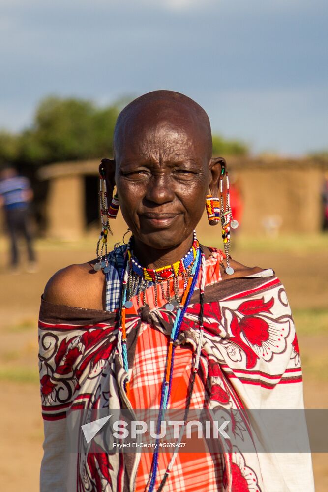 Maasai village in Kenya