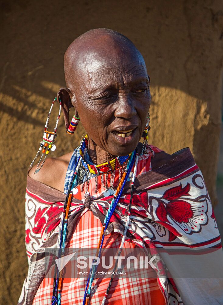 Maasai village in Kenya