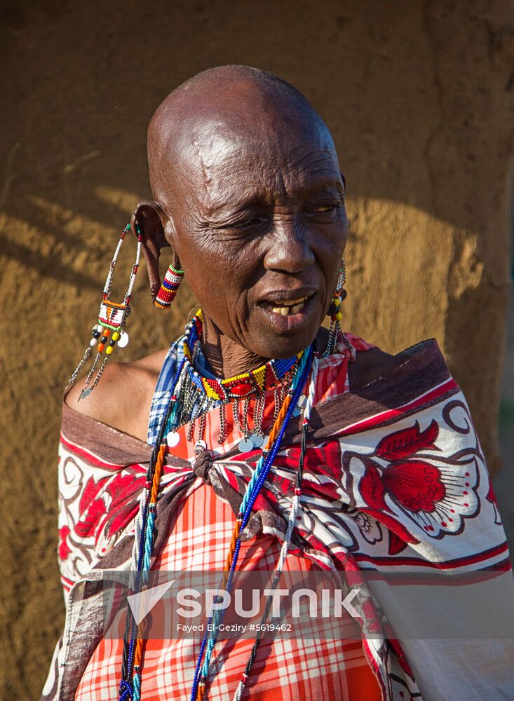 Maasai village in Kenya