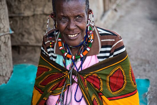 Maasai village in Kenya