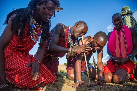 Maasai village in Kenya