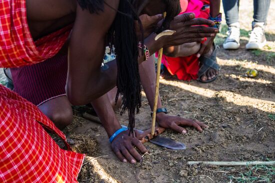 Maasai village in Kenya