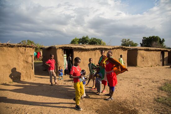 Maasai village in Kenya