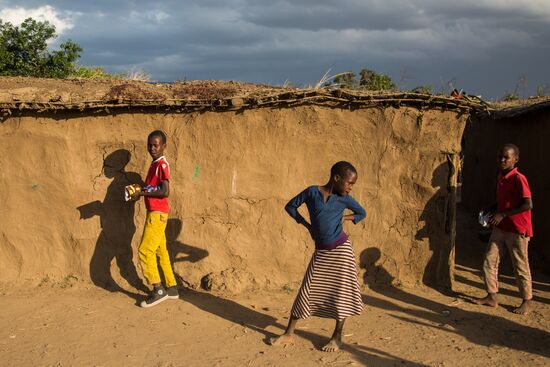 Maasai village in Kenya
