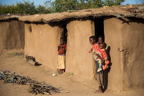 Maasai village in Kenya