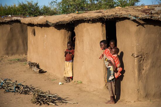 Maasai village in Kenya