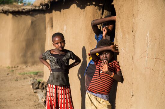 Maasai village in Kenya