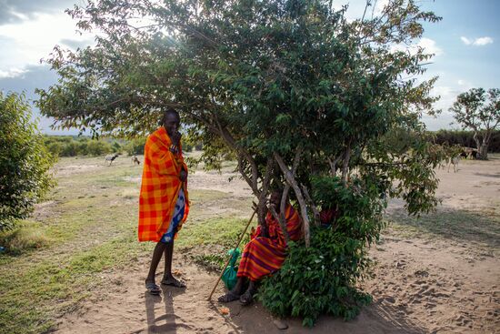 Maasai village in Kenya