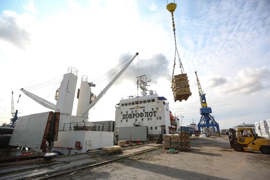 Steam vessel with Far Eastern salmon arrives in Arkhangelsk