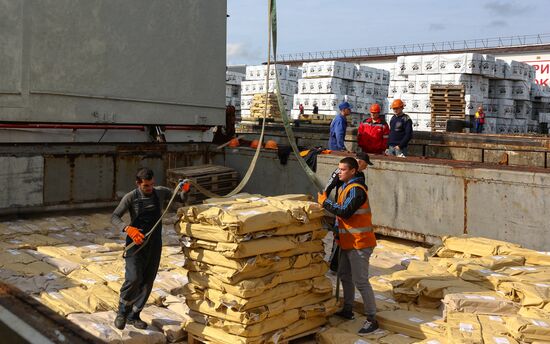 Steam vessel with Far Eastern salmon arrives in Arkhangelsk