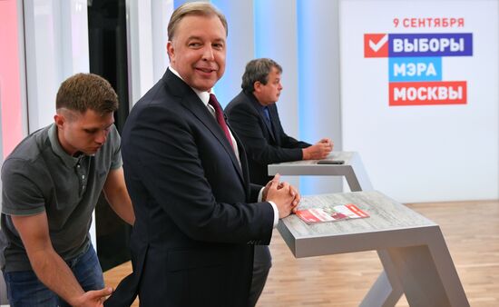 Moscow Mayor candidates hold TV debate on Moskva 24 Channel