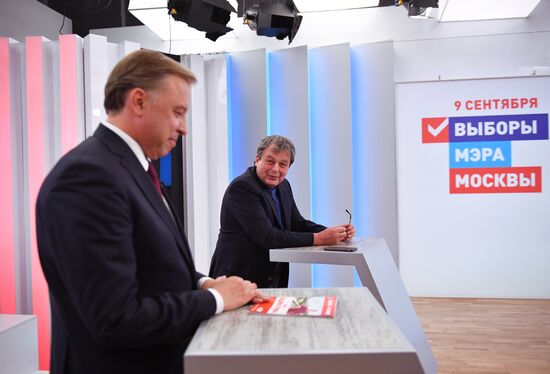 Moscow Mayor candidates hold TV debate on Moskva 24 Channel