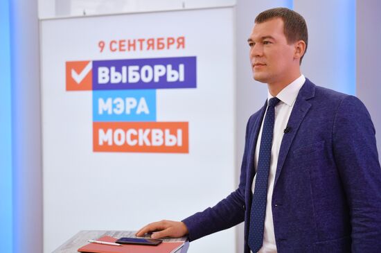 Moscow Mayor candidates hold TV debate on Moskva 24 Channel
