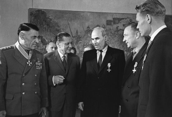 Awarding Polish Order of the Cross of Grunwald