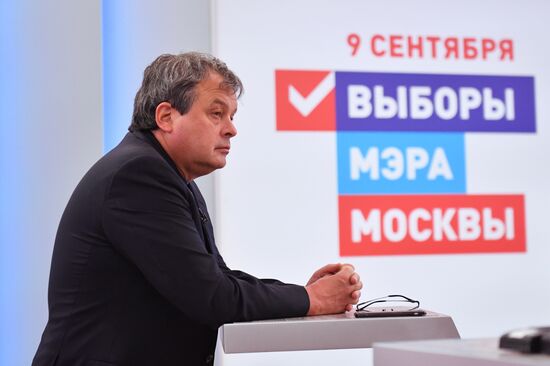 Moscow Mayor candidates hold TV debate on Moskva 24 Channel