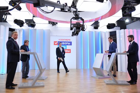 Moscow Mayor candidates hold TV debate on Moskva 24 Channel