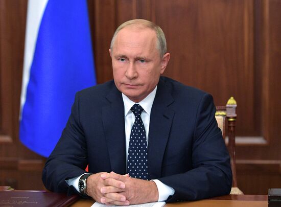 President Vladimir Putin addresses the nation
