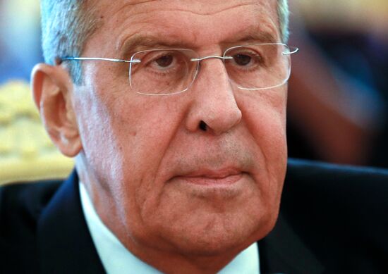 Russian Foreign Minister Sergei Lavrov meets with Saudi Foreign Minister Adel bin Ahmed Al-Jubeir